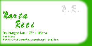 marta reti business card