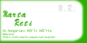 marta reti business card